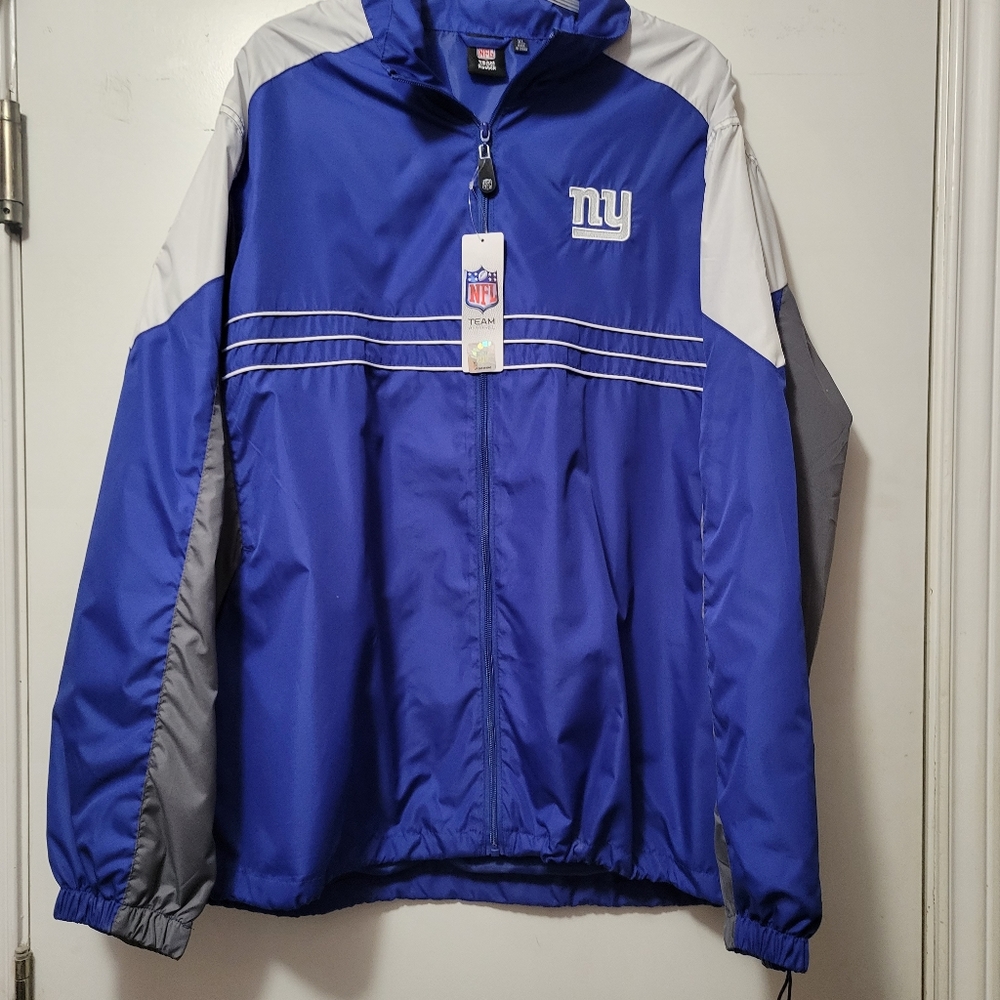 NY New York Giants Team Apparel Reebok NFL Windbreaker Jacket Lightweight XL NEW
